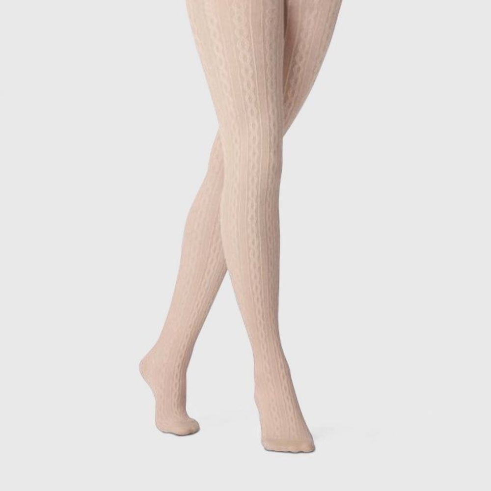 Cable Knit Sweater Tights - M/L